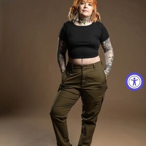 Girrlscout Dark Olive Cargo Pants